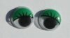 Глазки бегающие (двигающиеся) 15 мм (пара), зелёные